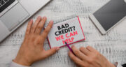Word writing text Bad Credit Question We Can Help. Business concept for Borrower with high risk Debts Financial.